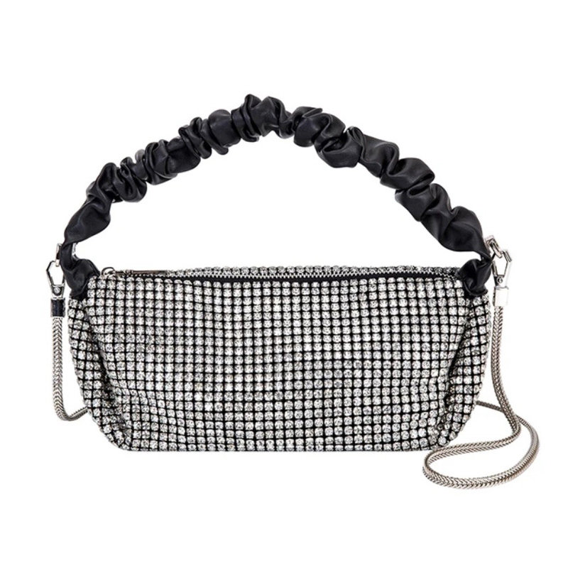 Bolsa crossbody com alça franzida Bling Trim