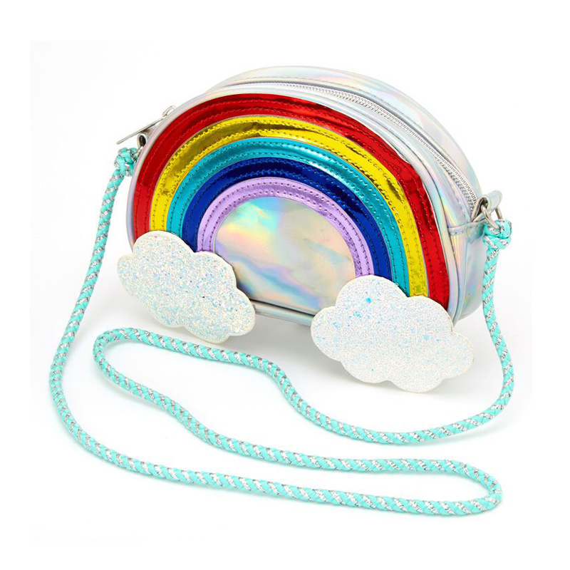 Bolsa Crossbody Glitter Shaker Cloud Rainbow